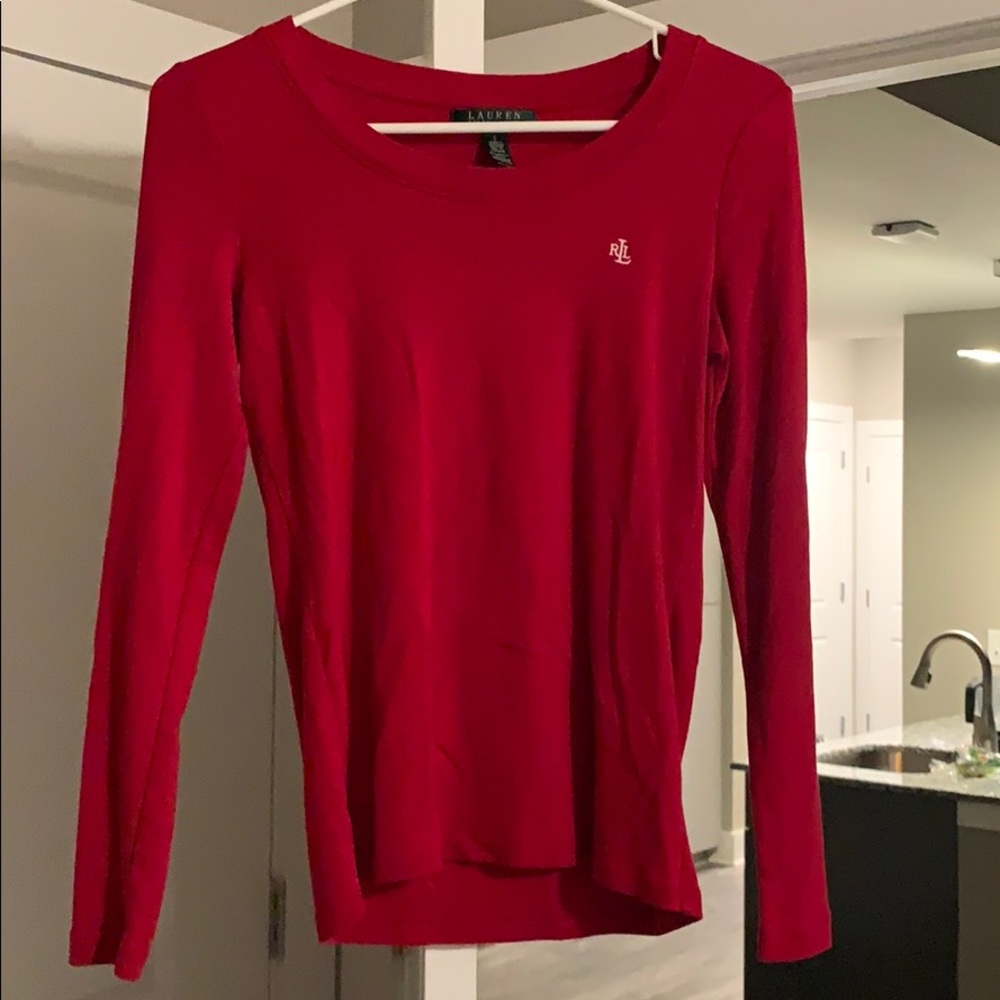 Boatneck red Lauren Ralph Lauren tee